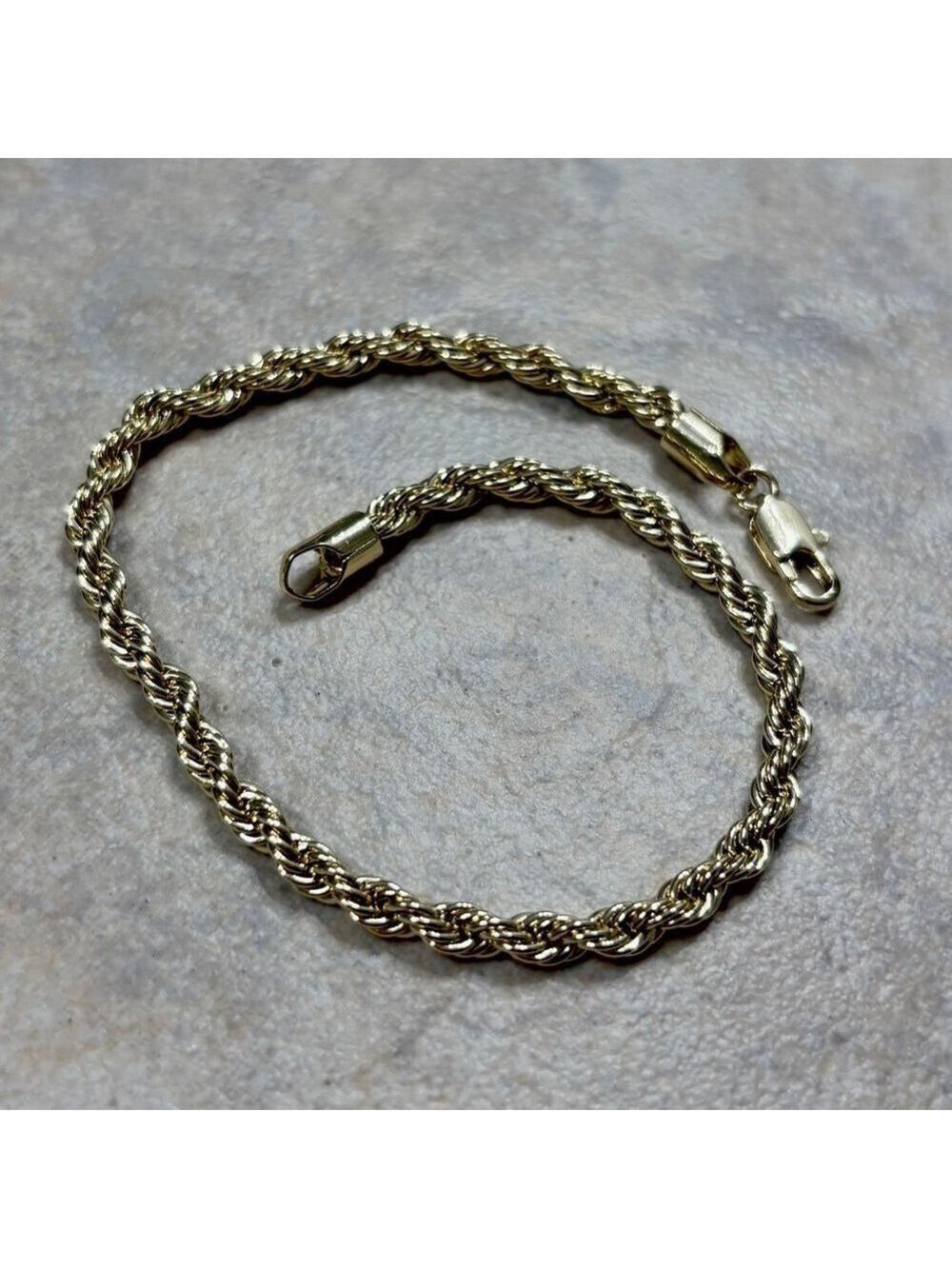 Gold filled Rope Chain Bracelet - Picture 4 of 5